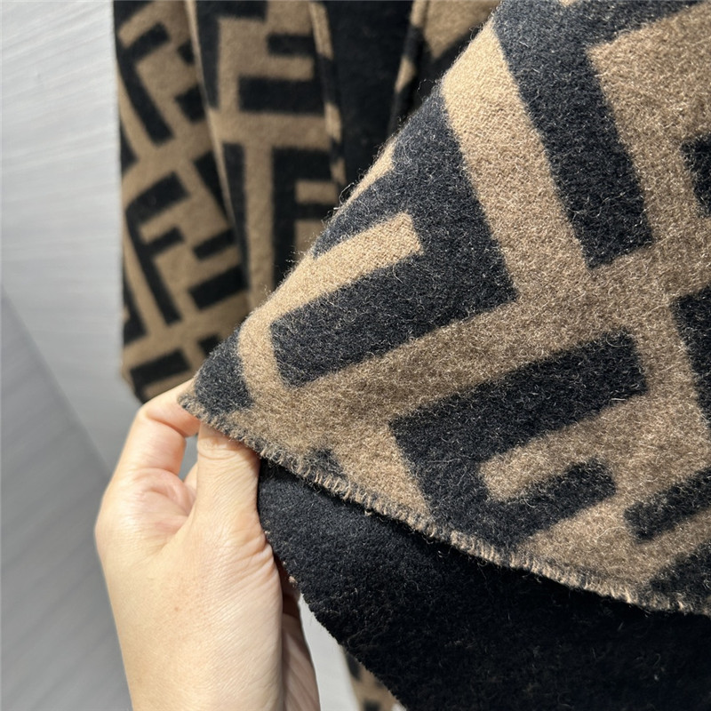 F**di cashmere shawl large scarf cloak