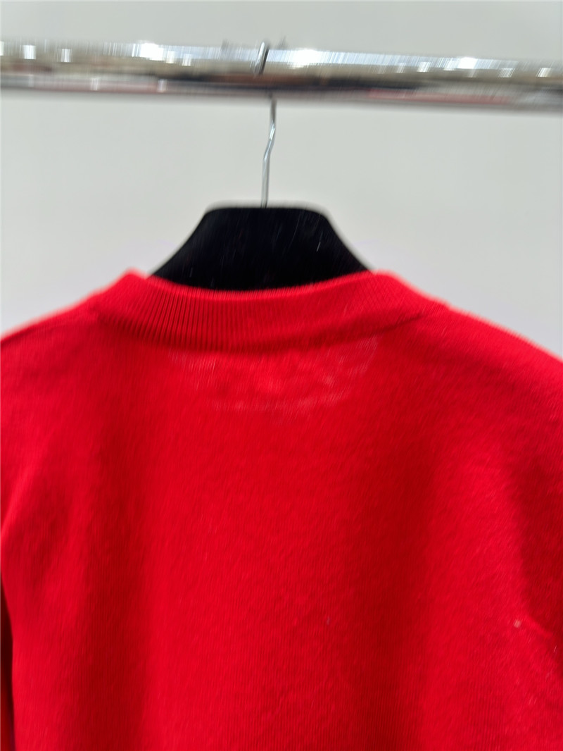 Ch**el christmas jacquard knitted sweater red
