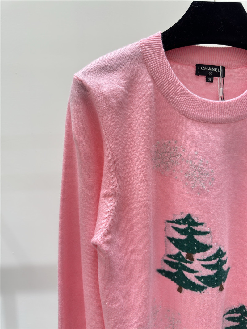 Ch**el christmas knitted sweater in pink