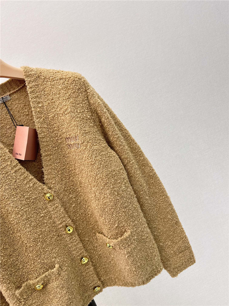 Miu Miu Grainy Knitted Cardigan