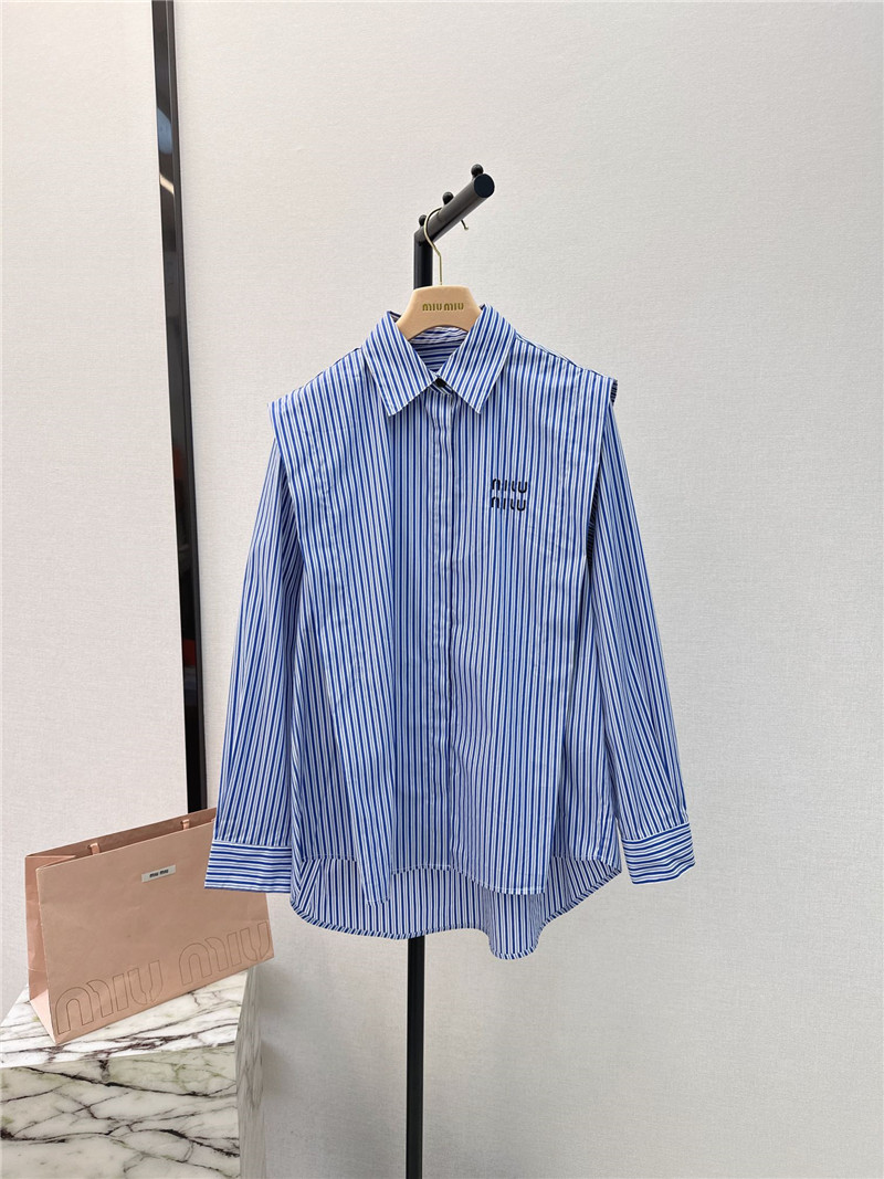 miumiu loose silhouette design shirt