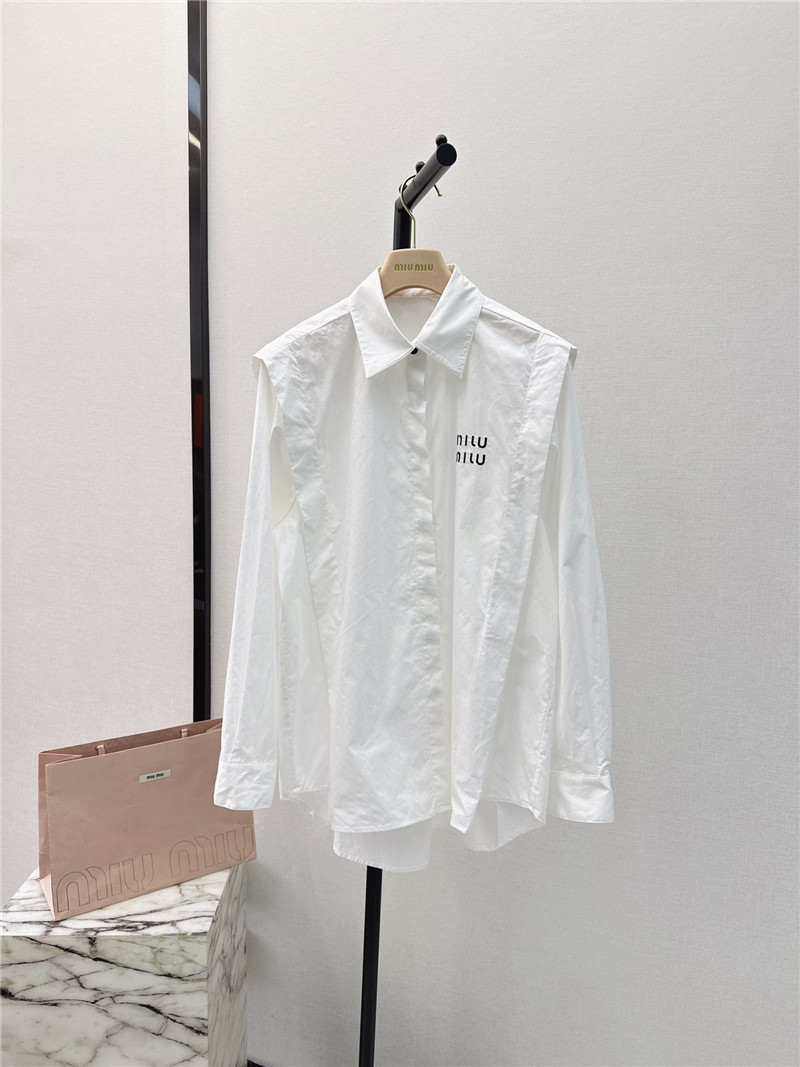 miumiu loose silhouette design shirt