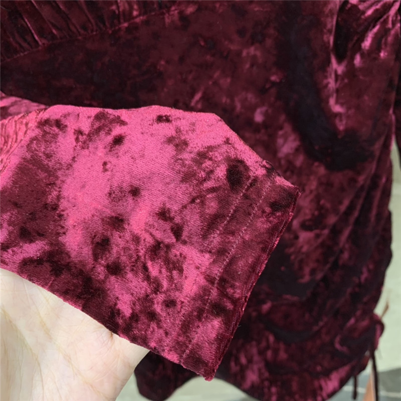 miumiu micro high collar drawstring waist short dress