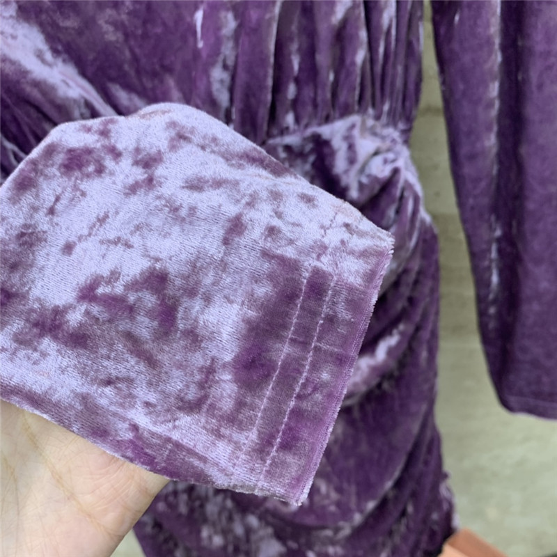 M1um1u micro high collar drawstring waist short dress