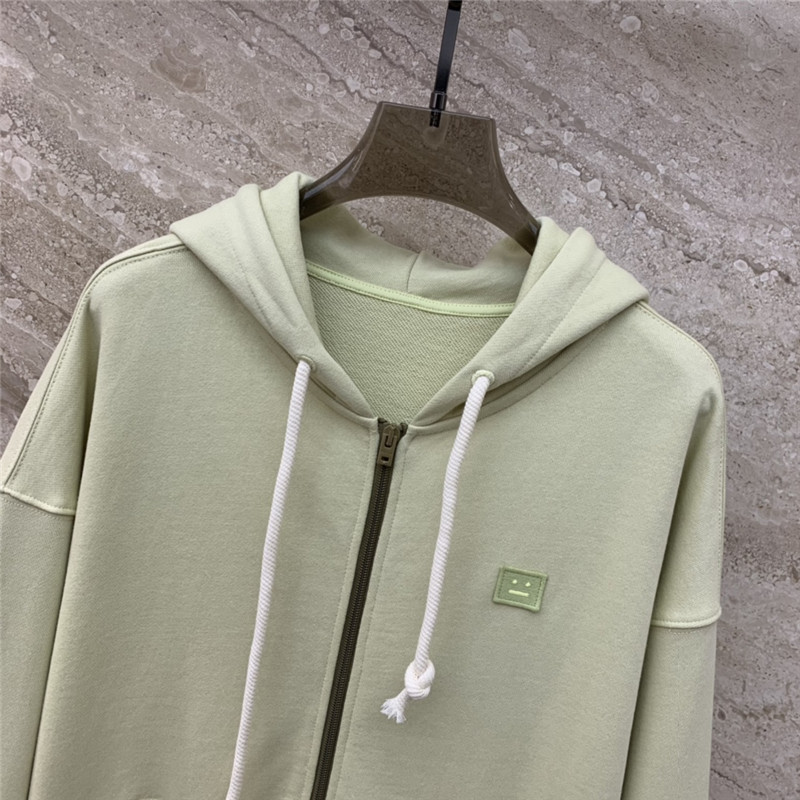 acne studios zipper drawstring hooded sweatshirt jacket