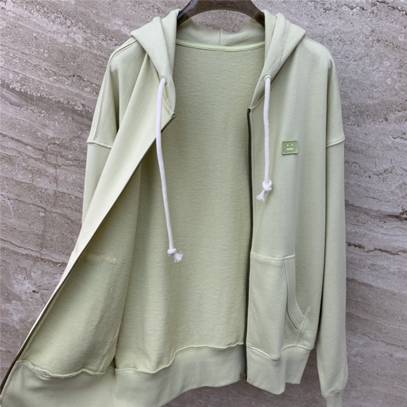 acne studios zipper drawstring hooded sweatshirt jacket