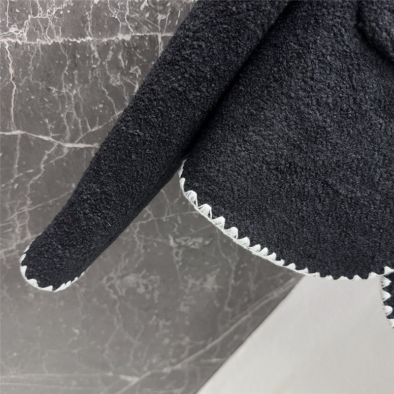 dior wool jacket with contrast embroidered trim