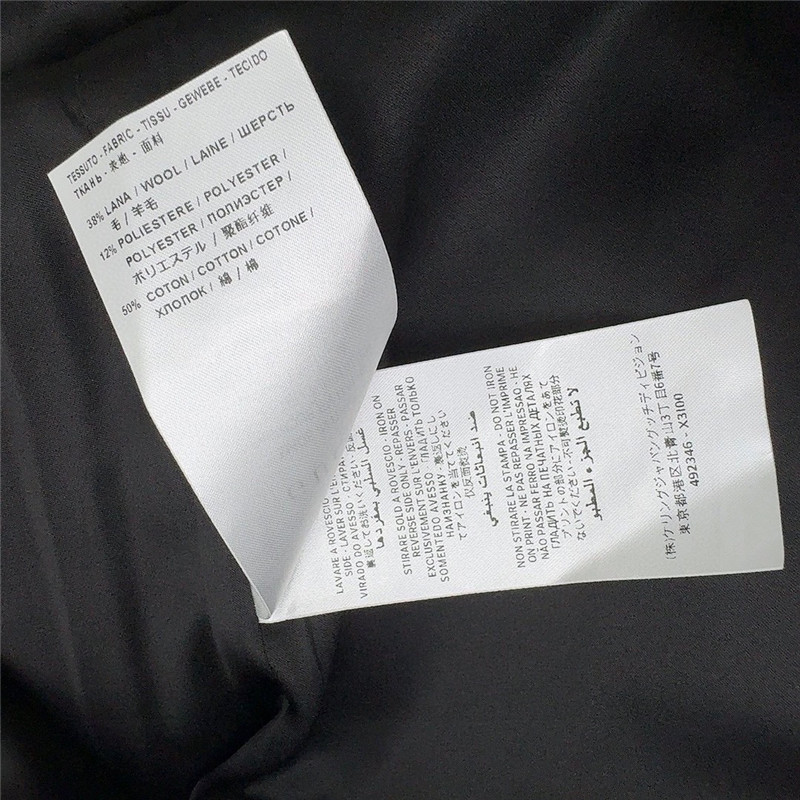 Gvc*1 premium gray dark plaid double breasted long coat