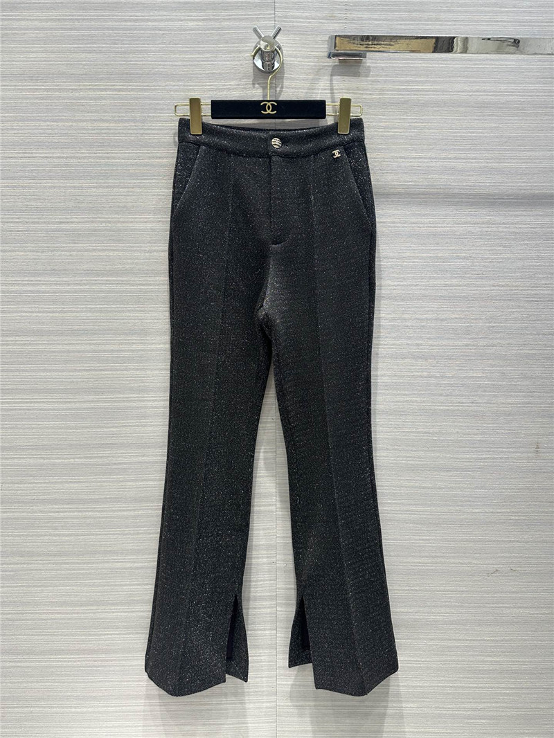 Chanel metallic starry black skinny pants