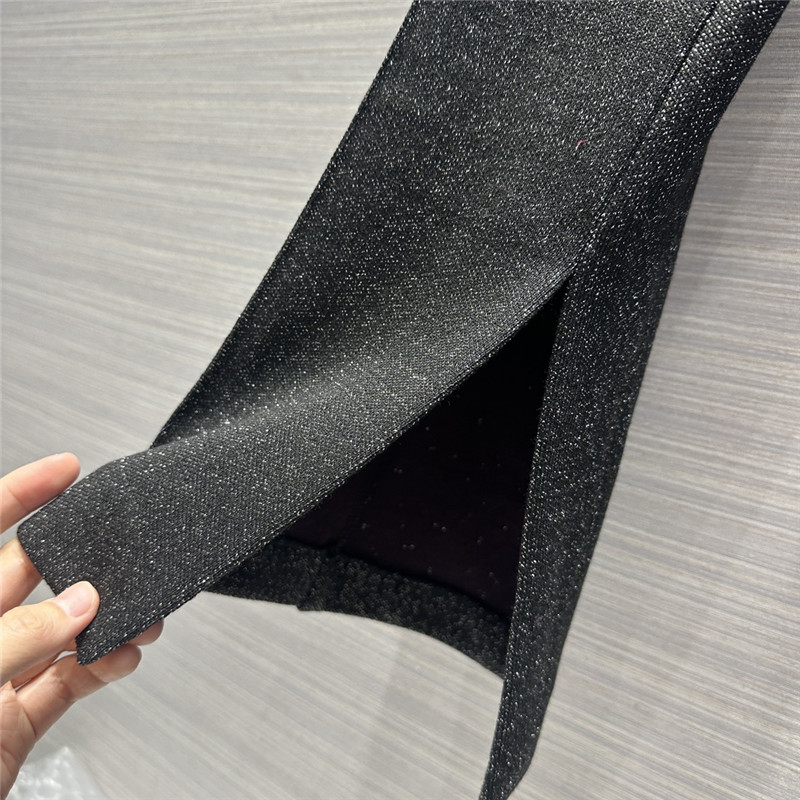 Ch**el metallic starry black skinny pants