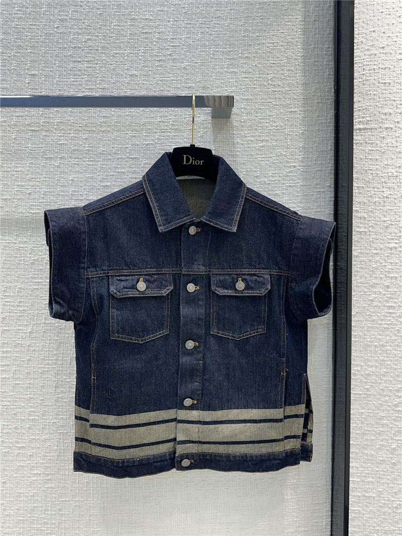 dior silhouette denim vest