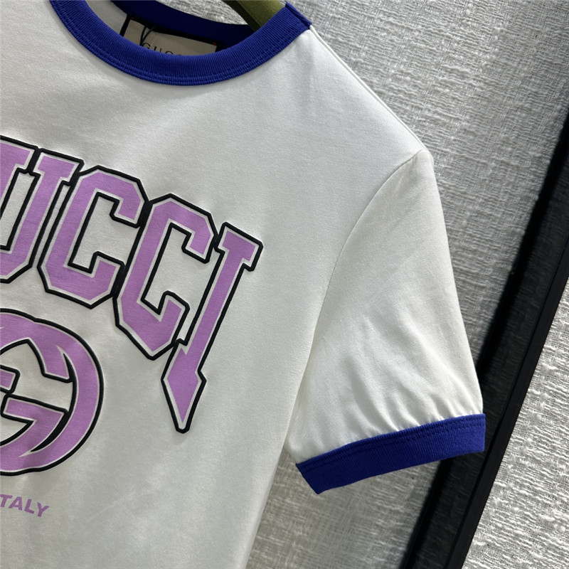 Gvc*1 little flying dragon embroidered logo printed cotton t-shirt