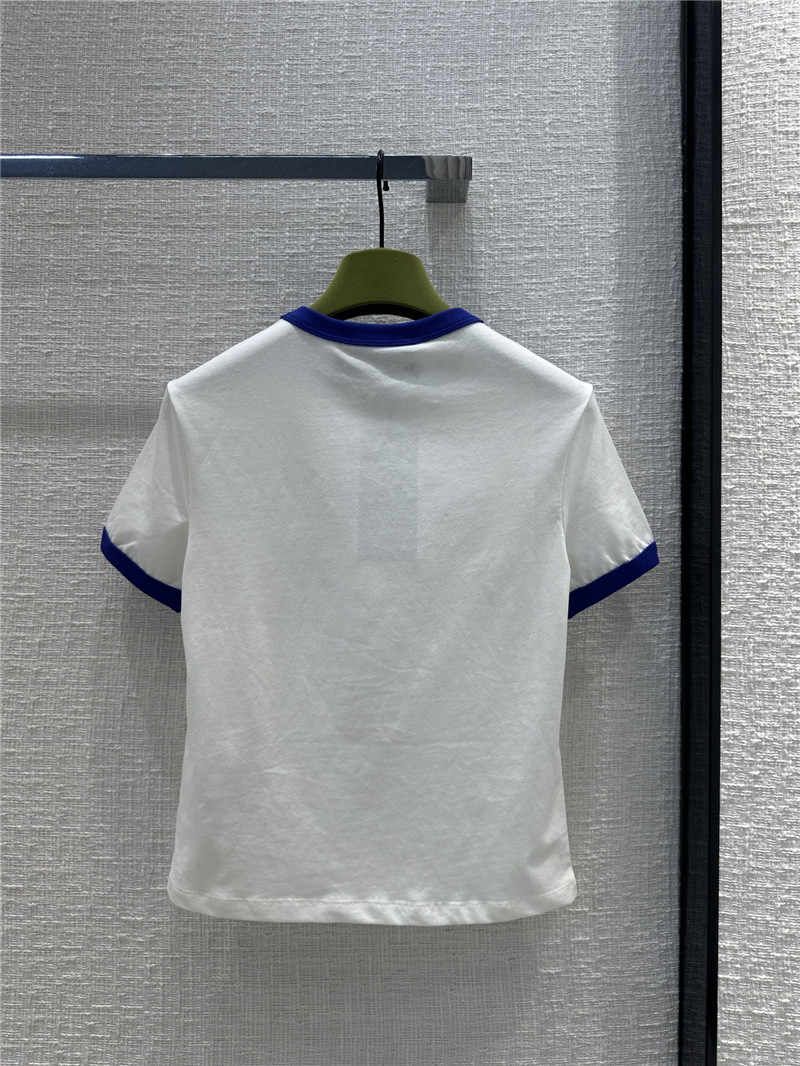 Gvc*1 little flying dragon embroidered logo printed cotton t-shirt