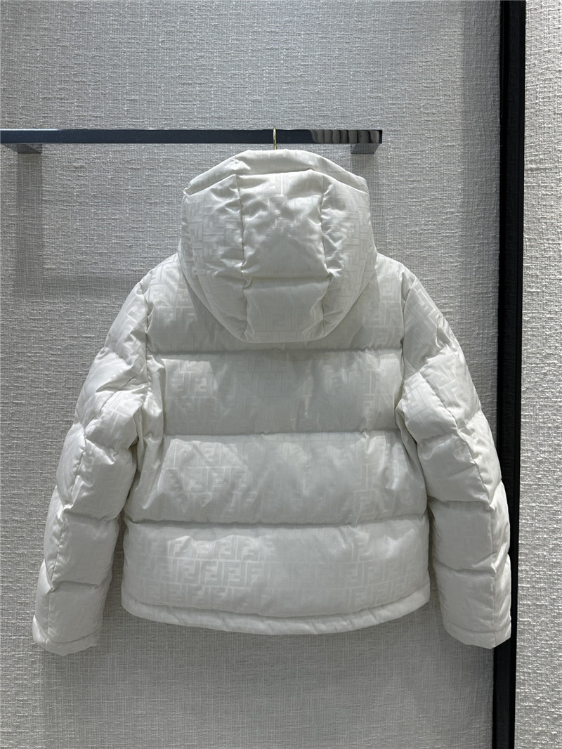 F**di new dark pattern hooded down jacket