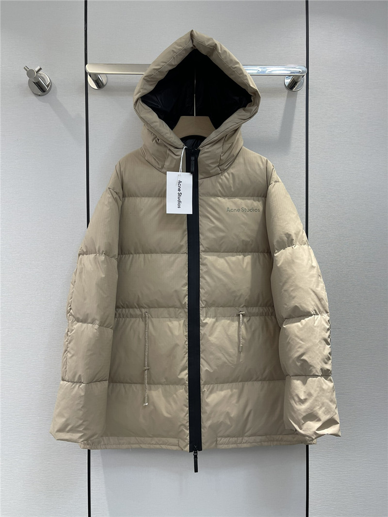 Acne Studios hooded drawstring waist down jacket