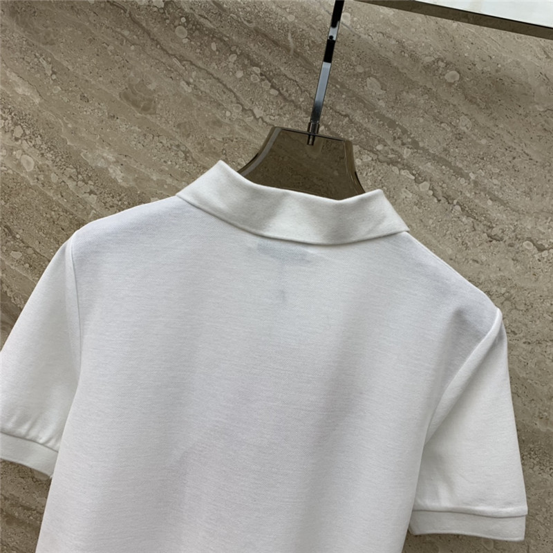 M1um1u logo polo collar short sleeve t-shirt