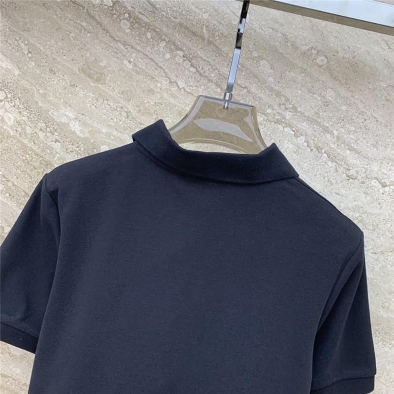 M1um1u logo polo collar short sleeve t-shirt