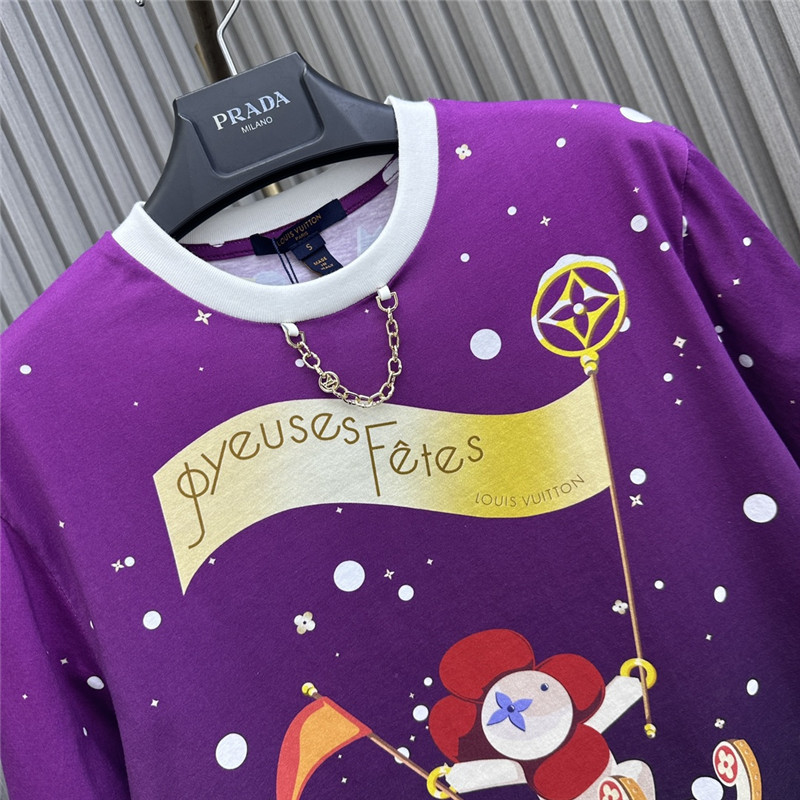 l0vis Vvtt0n lv printed chain round neck t-shirt