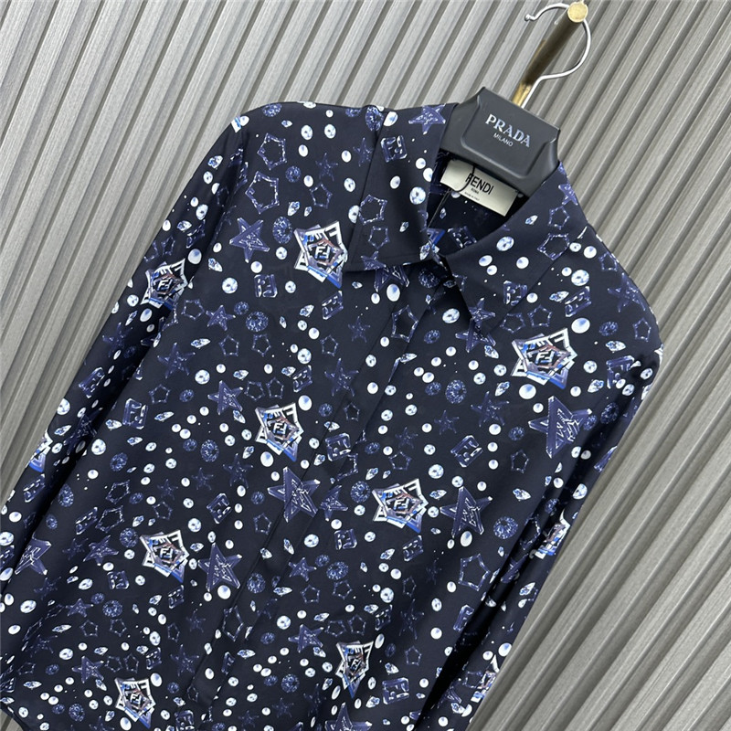 F**di silk printed shirt