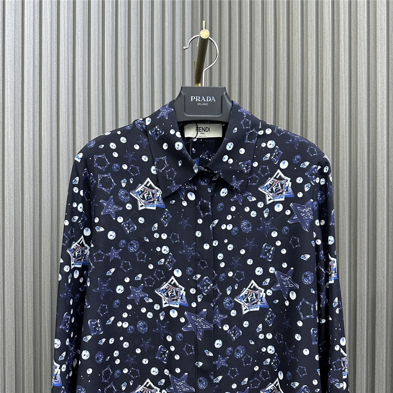 F**di silk printed shirt