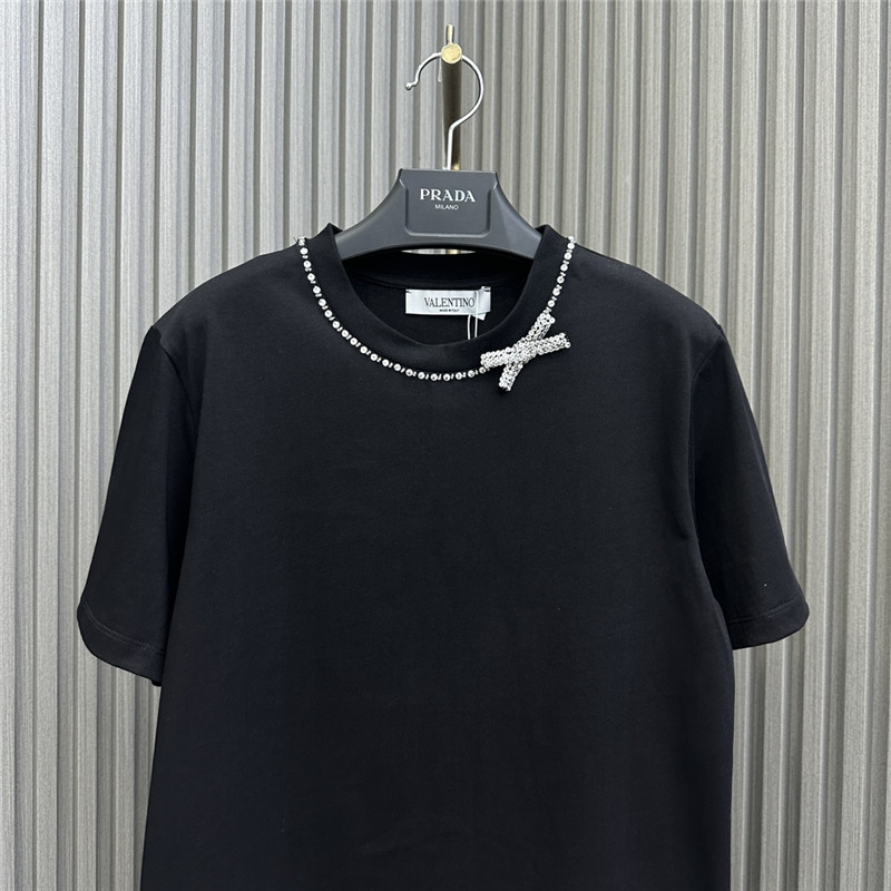 Va1e*ntin0 rhinestone bow t-shirt