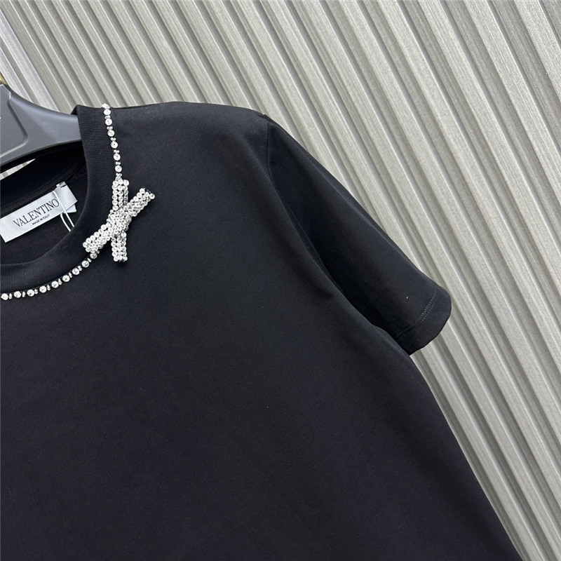 Va1e*ntin0 rhinestone bow t-shirt