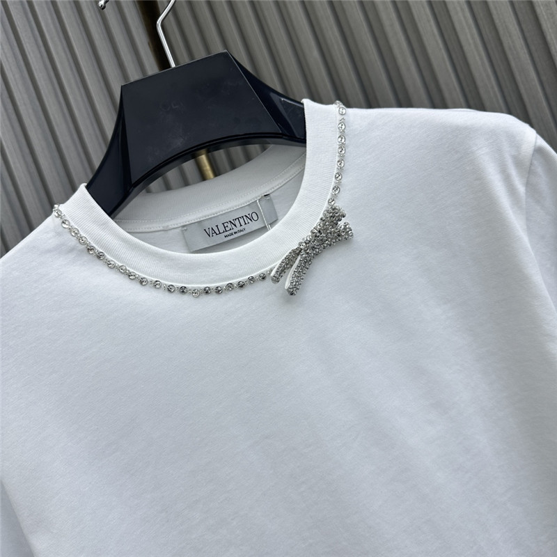 Va1e*ntin0 rhinestone bow t-shirt