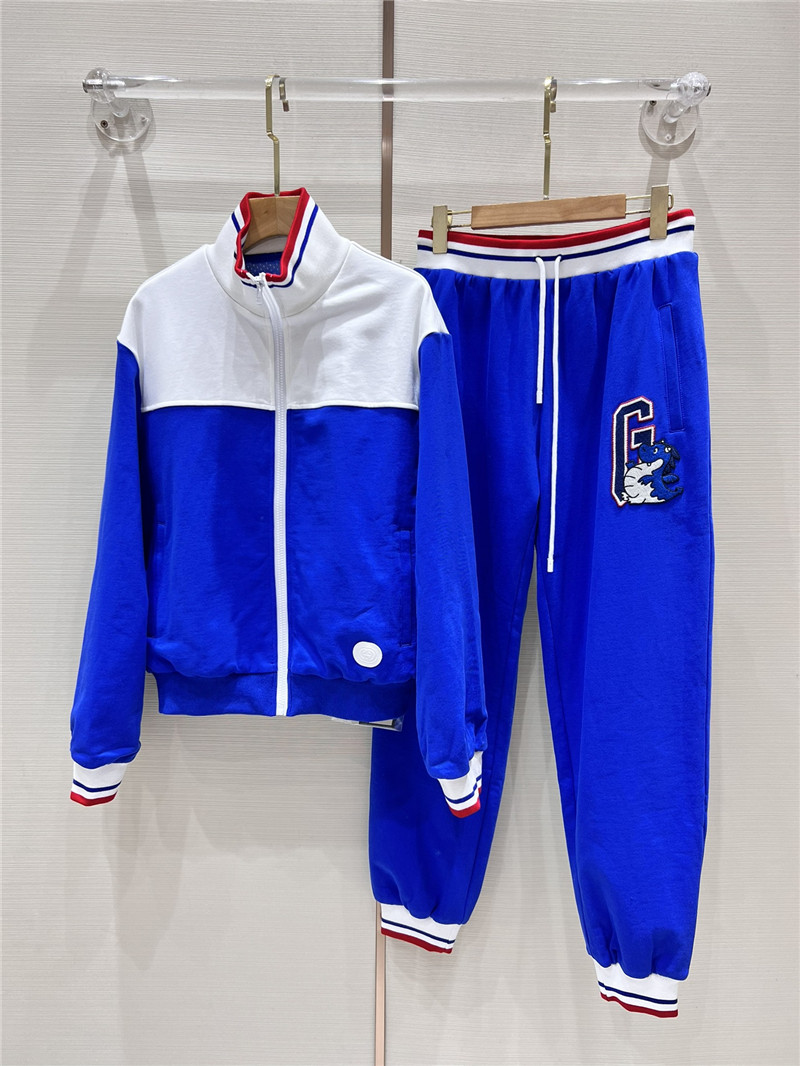 Gucci American college style retro sports suit