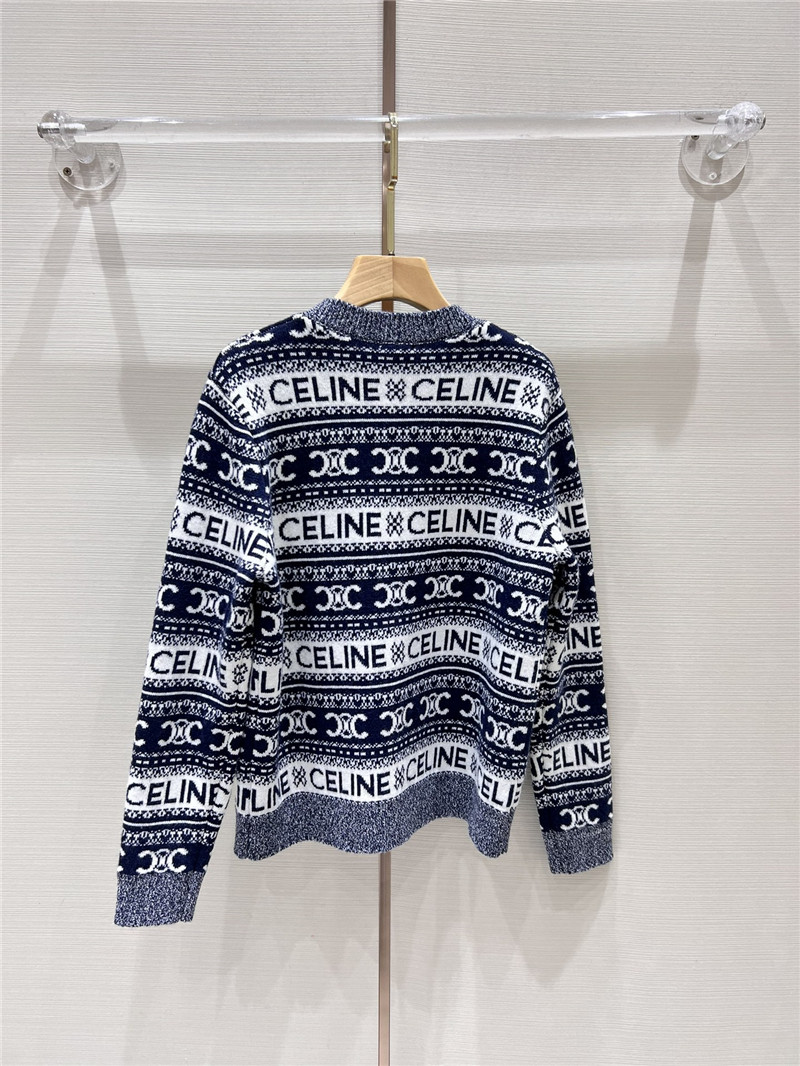Ce1i*e logo v-neck wool cardigan