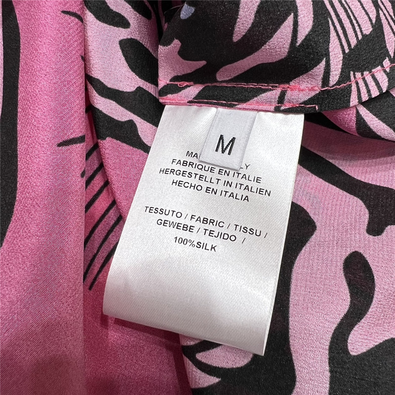 Va1e*ntin0 silk material full digital positioning printed ribbon shirt