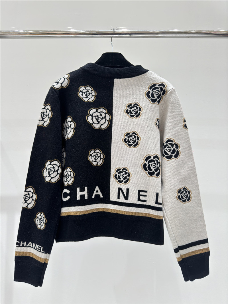 Ch**el logo flower knitted sweater