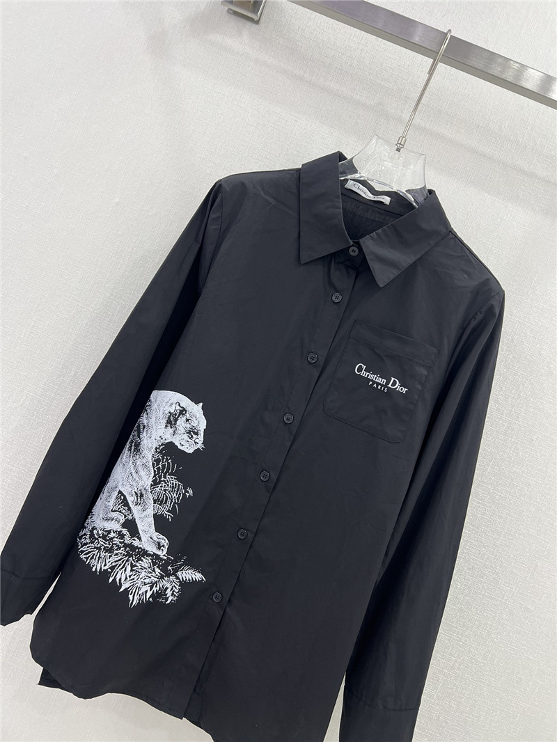 D10r digital print tiger pattern shirt