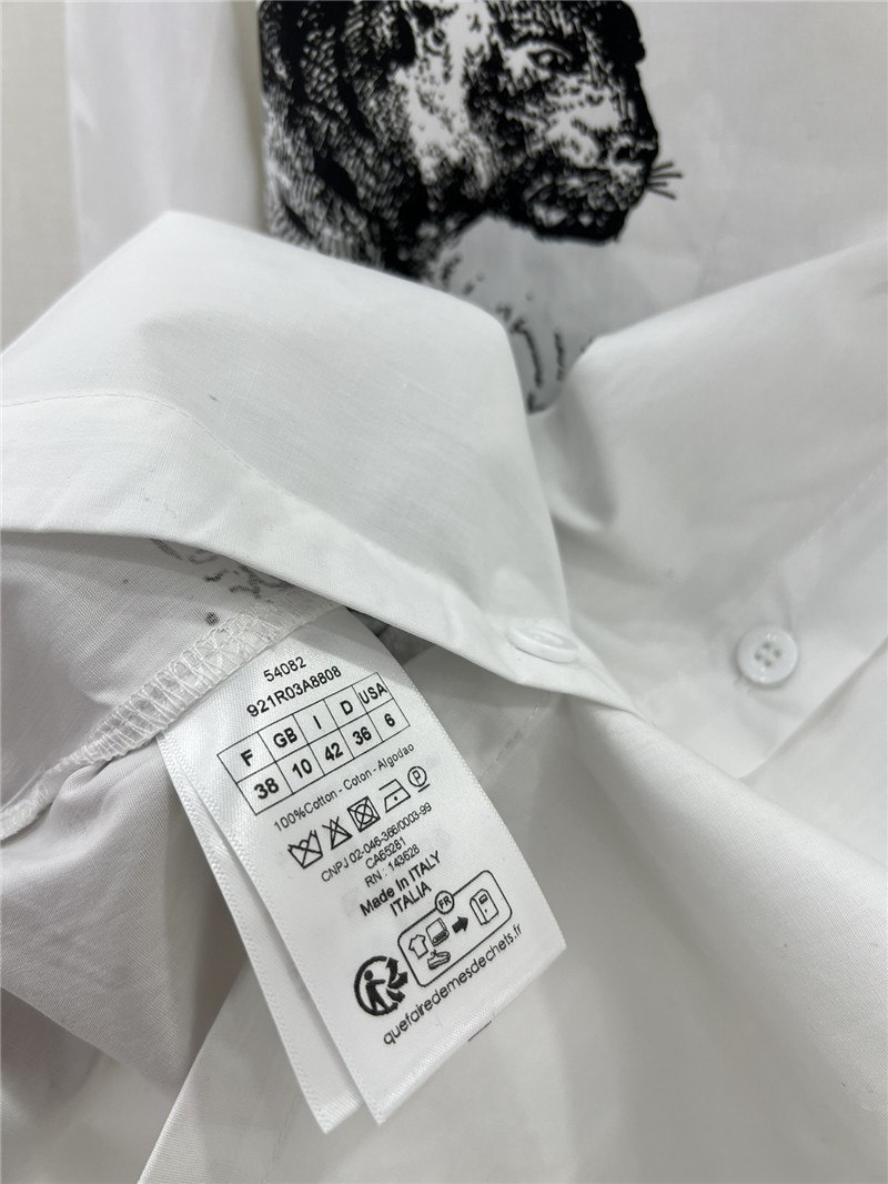 D10r digital print tiger pattern shirt