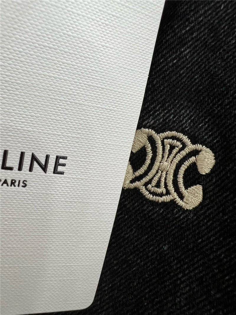 Ce1i*e new arc de triomphe printed logo straight jeans