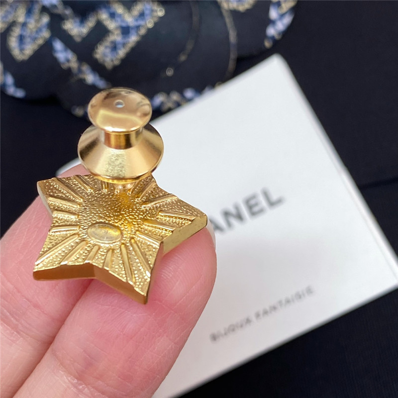 Chanel star full diamond double c brooch