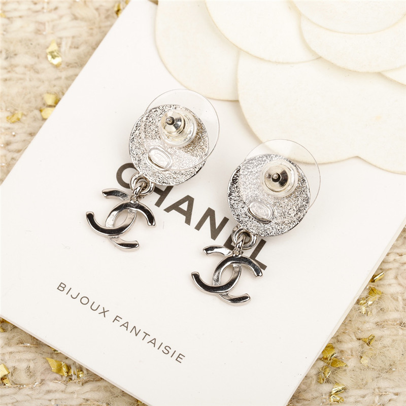 Ch**el pentagon double c earrings