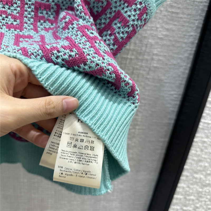 F**di ff jacquard presbyopic knit vest