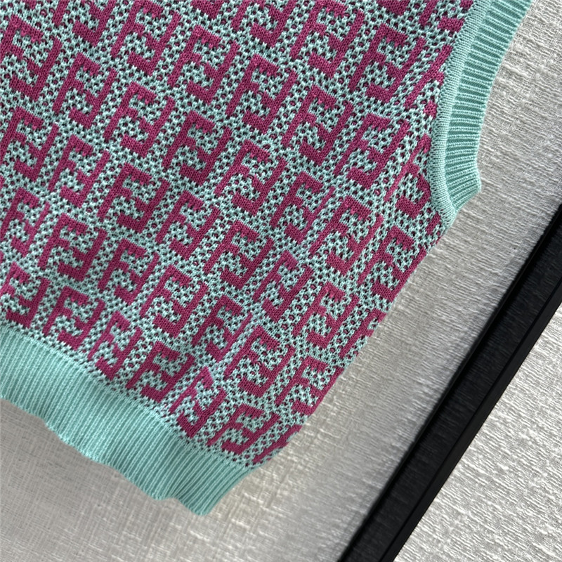 F**di ff jacquard presbyopic knit vest