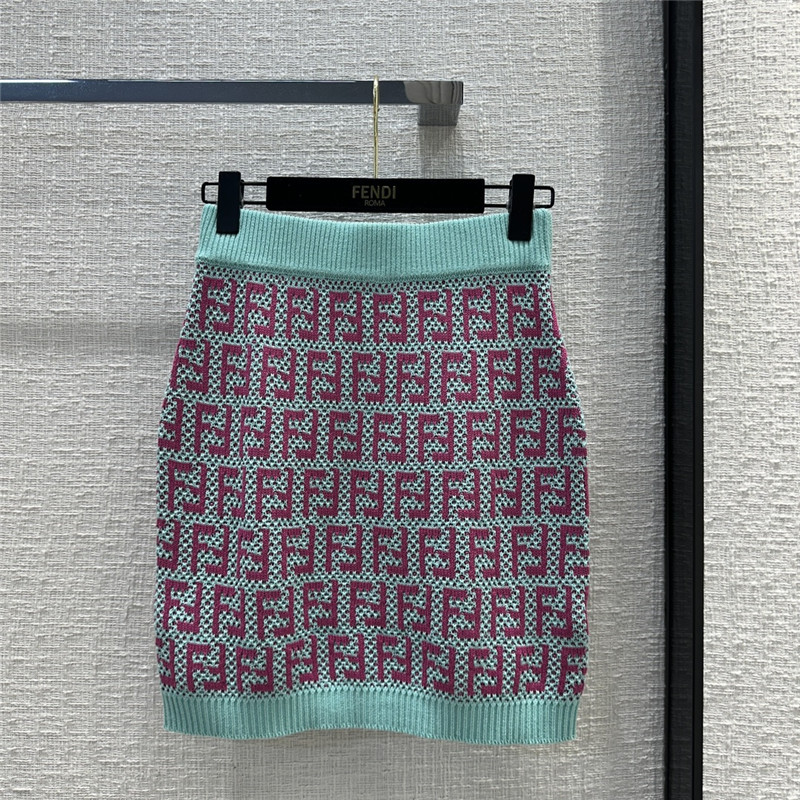 F**di ff presbyopic double-woven jacquard skirt