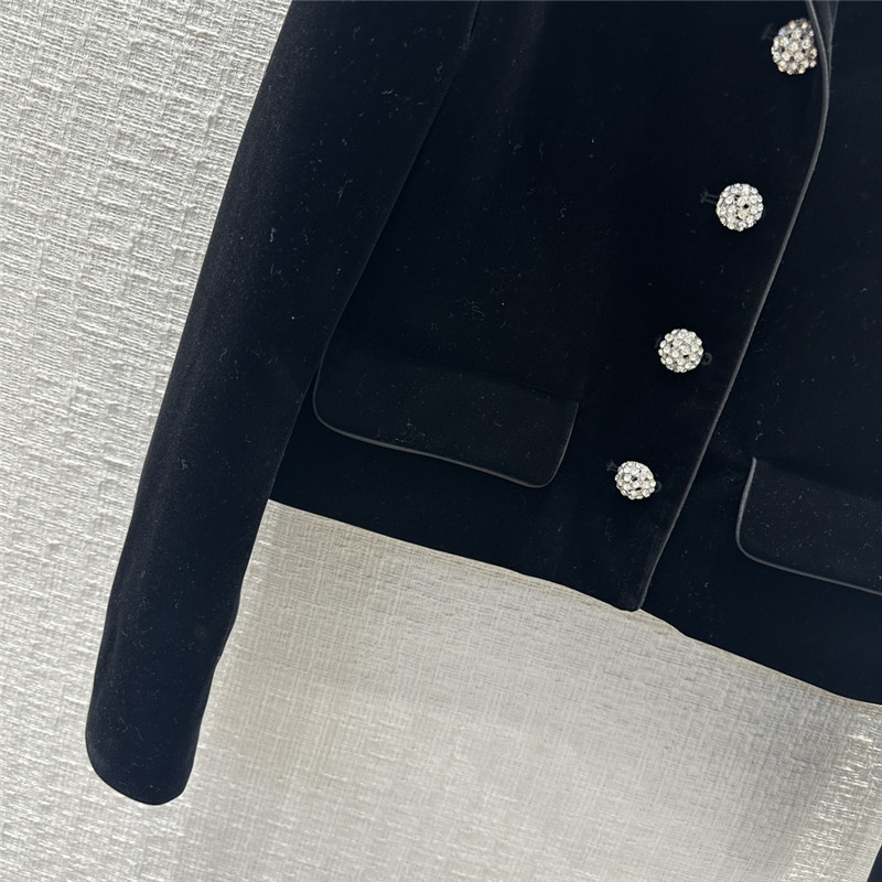 M1um1u new navy collar velvet suit