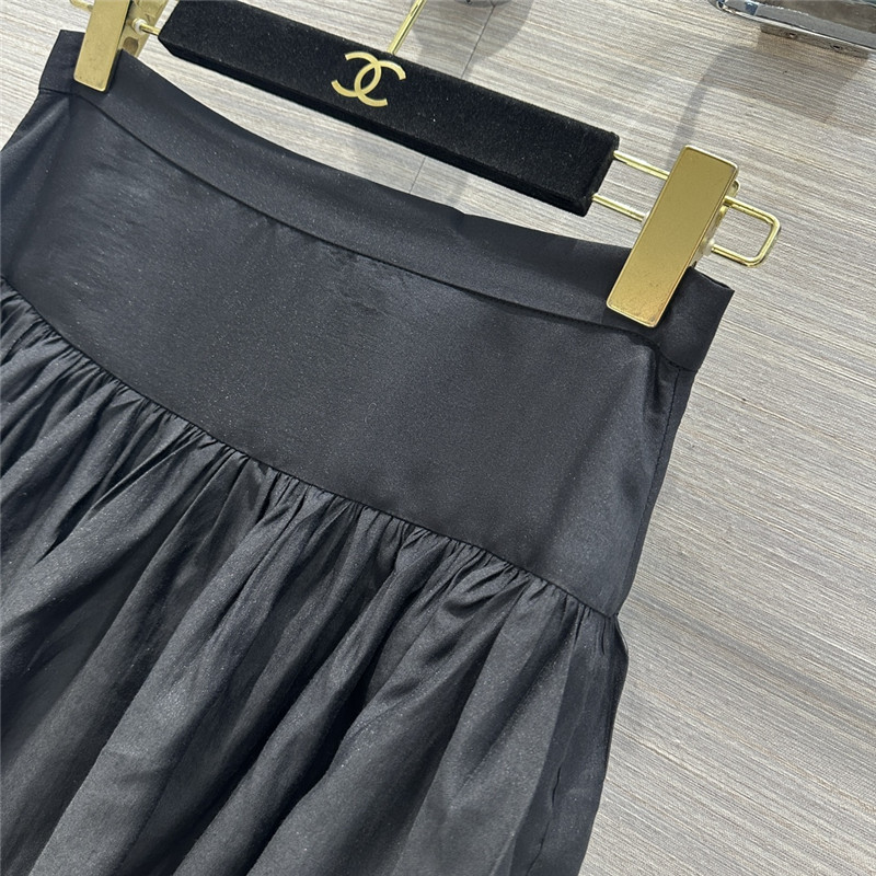 Ch**el elegant girly layered black long skirt
