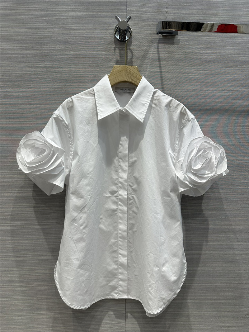 valentino three-dimensional butterfly short-sleeved large shirt