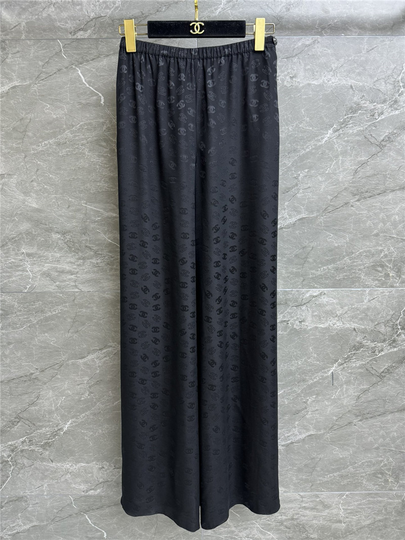 Chanel full logo silk pants