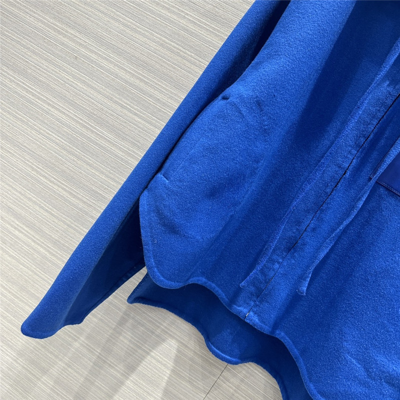 L0ew* hooded leather cashmere jacket