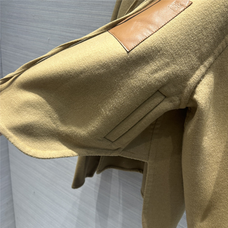 loewe hooded leather cashmere jacket