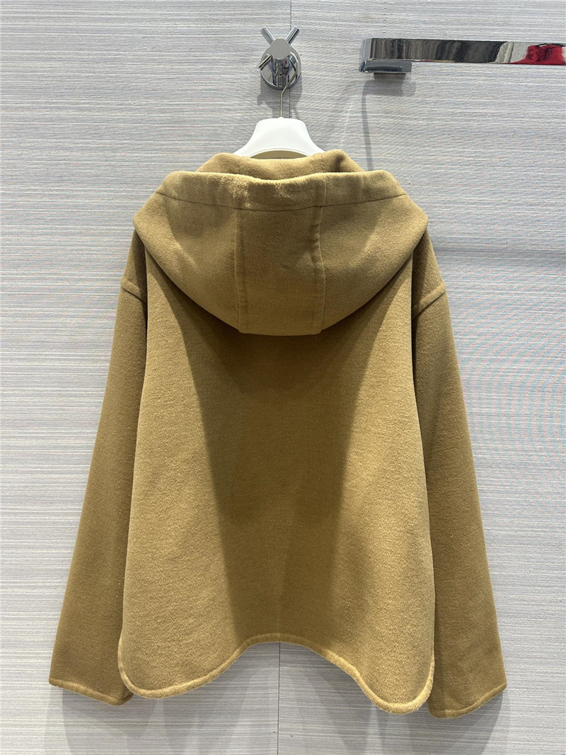 loewe hooded leather cashmere jacket