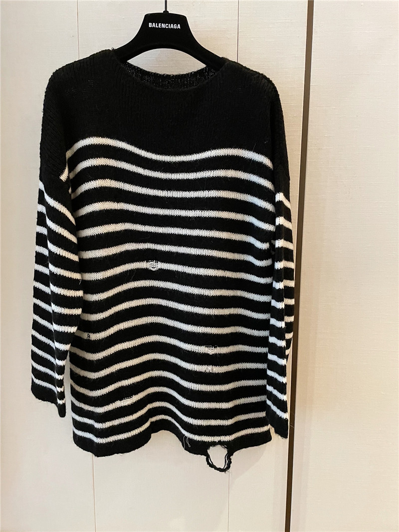 Dior Striped Lazy Knit Sweater
