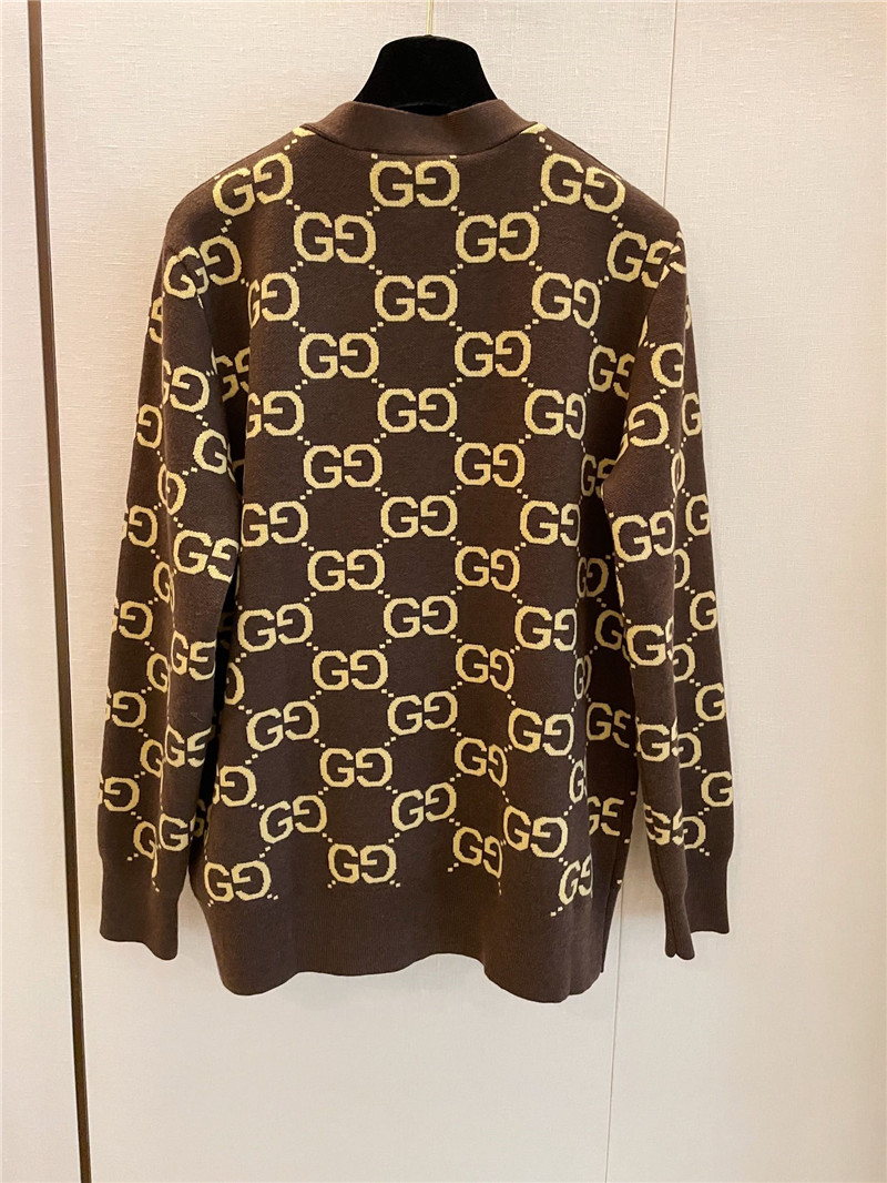 Gvc*1 monogram gg jacquard cardigan
