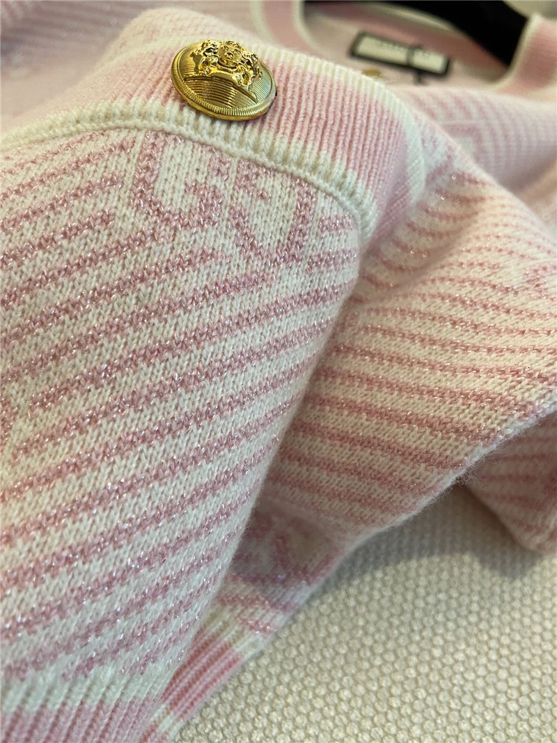 Gvc*1 jacquard gg knitted cardigan pink