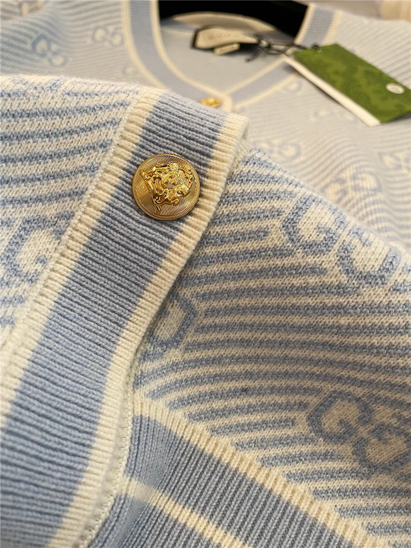 Gvc*1 jacquard gg knitted cardigan grey